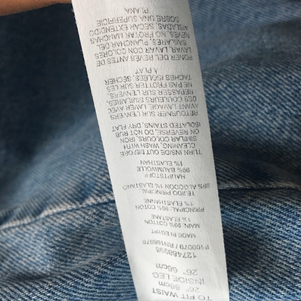 ASOS Design Mid Rise Flared Jean Light Denim Wide Leg 26/26 actual 26/25 Petite - Picture 11 of 11